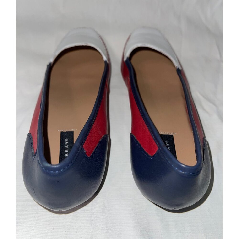 EUC Array Women's Red, White & Blue Block Pattern Flats Size 8M - Picture 5 of 8